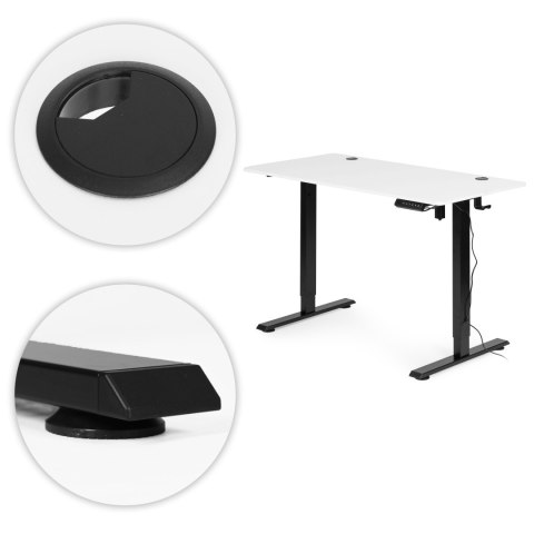 Biurko elektryczne stojące 120x60 cm regulacja wysokości 72-117 cm ModernHome