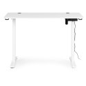 Biurko elektryczne stojące 120x60 cm regulacja wysokości 72-117 cm białe ModernHome
