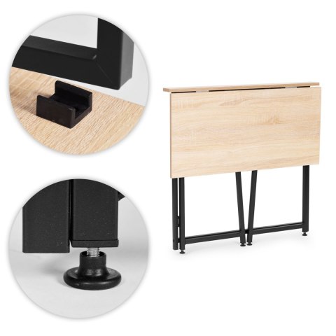 Biurko komputerowe składane 80x45 cm stolik pod laptopa loft ModernHome