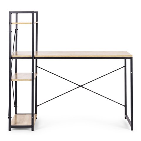 Biurko komputerowe szkolne 120x60 cm regał z 3 półkami loft ModernHome