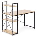 Biurko komputerowe szkolne 120x60 cm regał z 3 półkami loft ModernHome