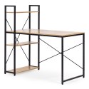 Biurko komputerowe szkolne 120x60 cm regał z 3 półkami loft ModernHome