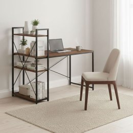 Biurko komputerowe szkolne 120x60 cm regał z 3 półkami loft ModernHome