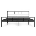 Łóżko metalowe 160x200 cm ze stelażem czarna rama ModernHome