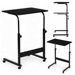 Mobilny stolik pod laptopa biurko dostawiane do fotela czarny ModernHome