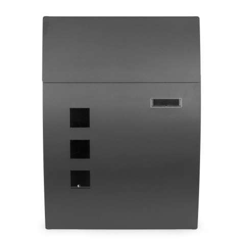 Skrzynka na listy pocztowa ścienna stal galwanizowana antracyt ModernHome