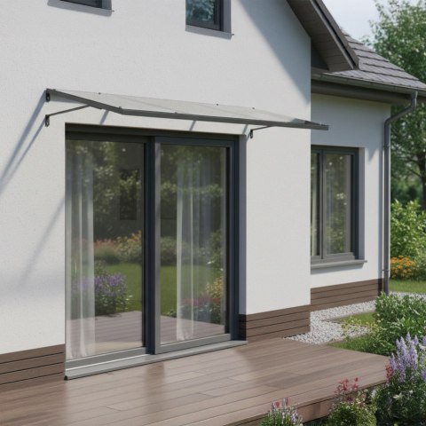 Daszek nad drzwi wejściowe 113x80 cm zadaszenie osłona UV MultiGarden