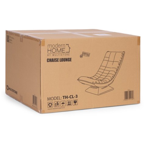 Fotel obrotowy wypoczynkowy regulowany leżanka do salonu beżowy ModernHome