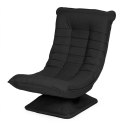 Fotel obrotowy wypoczynkowy regulowany leżanka do salonu czarny ModernHome