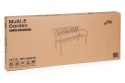 Ławka ogrodowa z dekoracyjnym oparciem 120x50 cm metalowa parkowa czarna MultiGarden