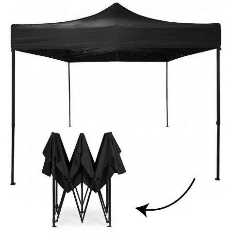 Pawilon ogrodowy eventowy automatyczny samorozkładalny namiot 3x3 m czarny MultiGarden