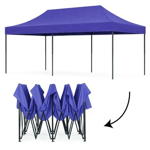 Pawilon ogrodowy eventowy automatyczny samorozkładalny namiot 3x6 m niebieski MultiGarden
