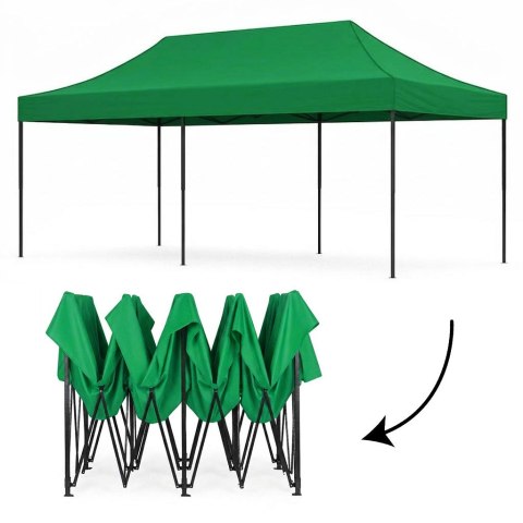 Pawilon ogrodowy eventowy automatyczny samorozkładalny namiot 3x6 m zielony MultiGarden