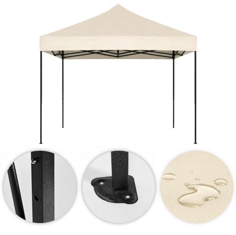 Pawilon ogrodowy eventowy automatyczny samorozkładalny namiot daszek 3x3 m beżowy MultiGarden