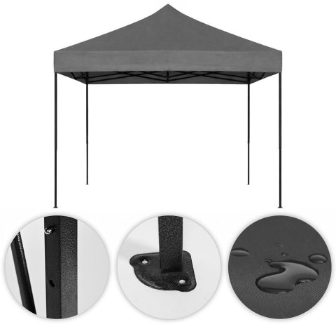 Pawilon ogrodowy eventowy automatyczny samorozkładalny namiot daszek 3x3 m szary MultiGarden