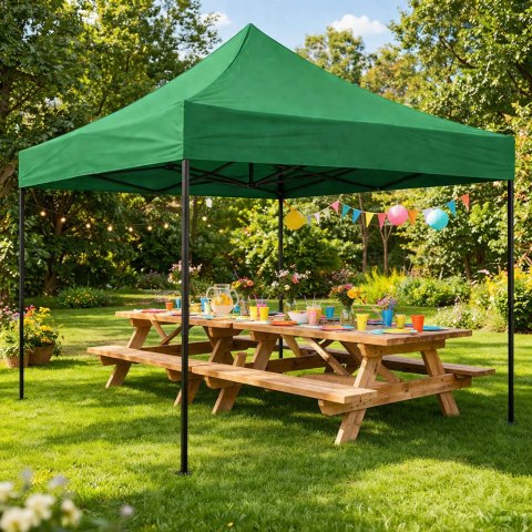 Pawilon ogrodowy eventowy automatyczny samorozkładalny namiot daszek 3x3 m zielony MultiGarden