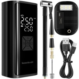 Pompka rowerowa elektryczna kompresor do opon powerbank 6000mAh latarka LED