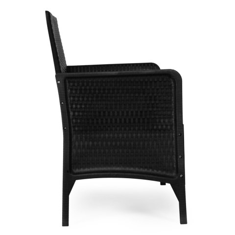 Sofa ogrodowa dwuosobowa z poduszką ławka na balkon taras ogród czarna MultiGarden