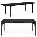 Stół ogrodowy rozkładany 180-240 cm do 12 os. stal HDPE czarny MultiGarden