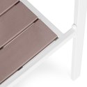 Zestaw 2 krzeseł ogrodowych na taras balkon stal HDPE - białe MultiGarden