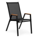 Zestaw 2x krzesło ogrodowe komplet na taras balkon czarne MultiGarden