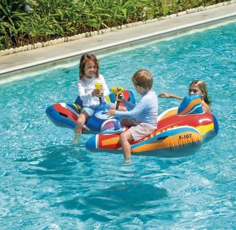 Dmuchany myśliwiec do pływania dla dzieci samolot z działkiem wodnym INTEX 57531