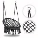 Fotel wiszący boho huśtawka ogrodowa bocianie gniazdo szary MultiGarden
