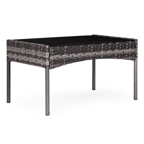 Komplet mebli ogrodowych z technorattanu ławka stolik krzesła szary MultiGarden