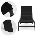 Leżak ogrodowy plażowy leżanka regulacja oparcia stalowa konstrukcja czarny MultiGarden