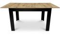 Stół rozkładany prostokątny 120-160x80 cm do kuchni jadalni dla 4-6 osób dąb artisan