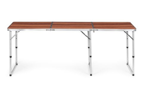Stolik turystyczny stół składany kemping brązowy blat 180x60 cm MultiGarden