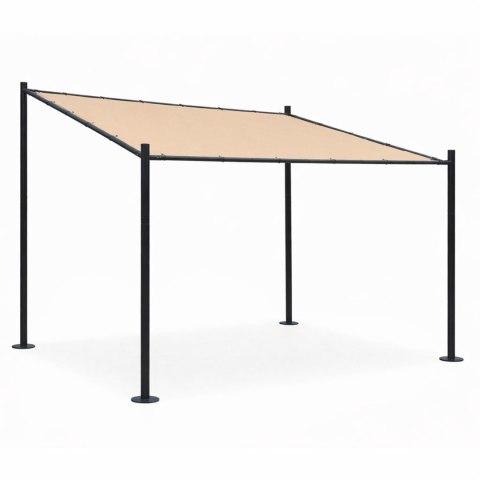 Pergola ogrodowa tarasowa 3x3 m stalowa altana zadaszenie beżowa MultiGarden