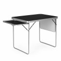 Stolik turystyczny 120x60 cm składany w walizkę 2 półki czarny MultiGarden