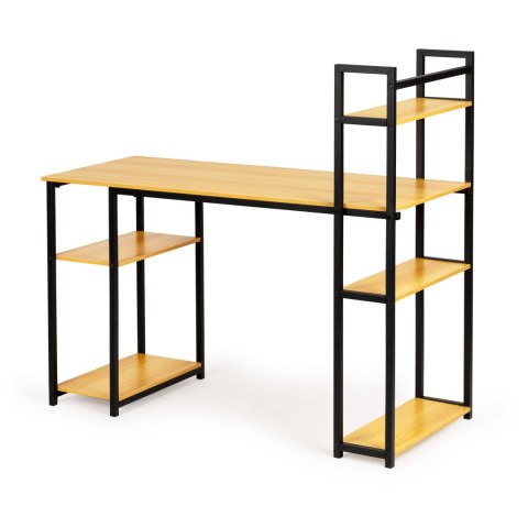 BIURKO KOMPUTEROWE BIUROWE STÓŁ + REGAŁ PÓŁKI LOFT JASNY DĄB MODERNHOME
