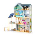 DOMEK DLA LALEK DUŻY DREWNIANY 138 CM REZYDENCJA MAYA 28 EL. ECOTOYS