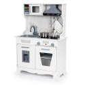 DREWNIANA KUCHNIA DLA DZIECI DŹWIĘKI LED + AKCESORIA ECOTOYS