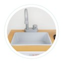 DREWNIANA KUCHNIA DLA DZIECI ŚWIATŁO LED + GARNKI ECOTOYS