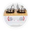 DREWNIANA KUCHNIA DLA DZIECI ŚWIATŁO LED + GARNKI ECOTOYS