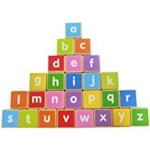 DREWNIANY POCIĄG DUŻE KLOCKI EDUKACYJNE ALFABET ECOTOYS