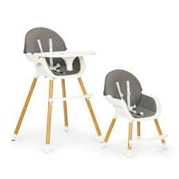 FOTELIK KRZESEŁKO DO KARMIENIA DZIECI WIELOFUNKCYJNE 2W1 SZARE ECOTOYS