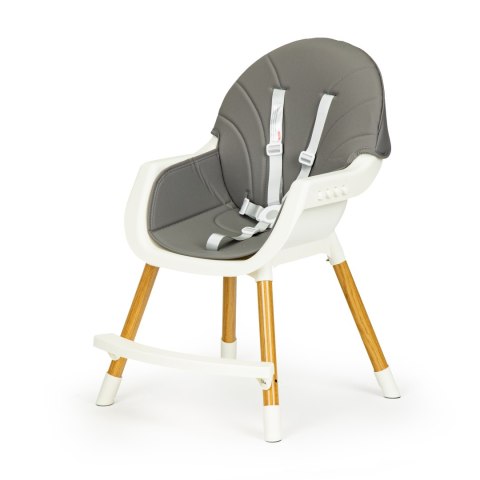 FOTELIK KRZESEŁKO DO KARMIENIA DZIECI WIELOFUNKCYJNE 2W1 SZARE ECOTOYS
