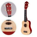 GITARA UKULELE DLA DZIECI DREWNIANA 4 STRUNY NYLONOWE ECOTOYS