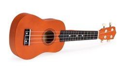 GITARA UKULELE DLA DZIECI DREWNIANA 4 STRUNY NYLONOWE ECOTOYS