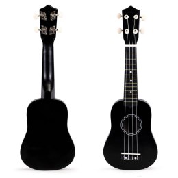 GITARA UKULELE DLA DZIECI DREWNIANA 4 STRUNY NYLONOWE ECOTOYS
