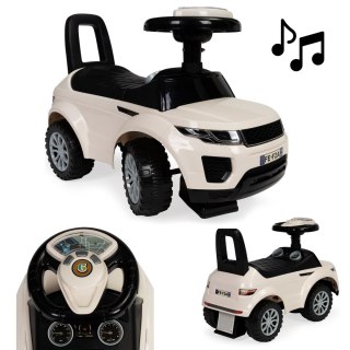 JEŹDZIK DLA DZIECI AUTKO ODPYCHACZ AUTO DŹWIĘKI BIAŁY