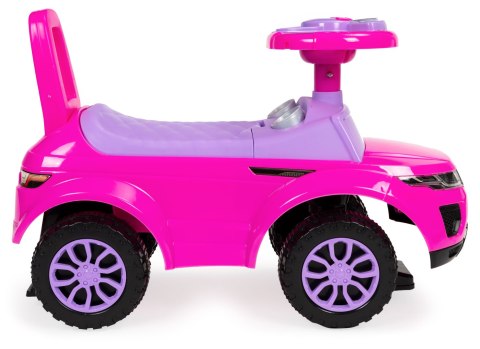JEŹDZIK DLA DZIECI AUTKO ODPYCHACZ AUTO DŹWIĘKI RÓŻOWY