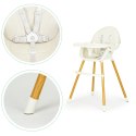 KRZESEŁKO FOTELIK DO KARMIENIA 2W1 BEŻOWE ECOTOYS