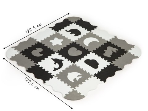 MATA PIANKOWA Z PŁOTKIEM PUZZLE SUCHY BASEN 25EL ECOTOYS