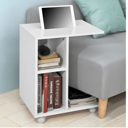 STOLIK KAWOWY SZAFKA NOCNA NA KÓŁKACH ORGANIZER MODERNHOME