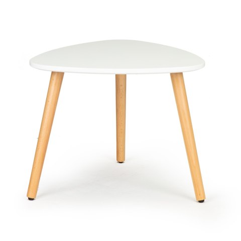 STOLIK KAWOWY ZESTAW 2 SZT SKANDYNAWSKI BIAŁY BLAT